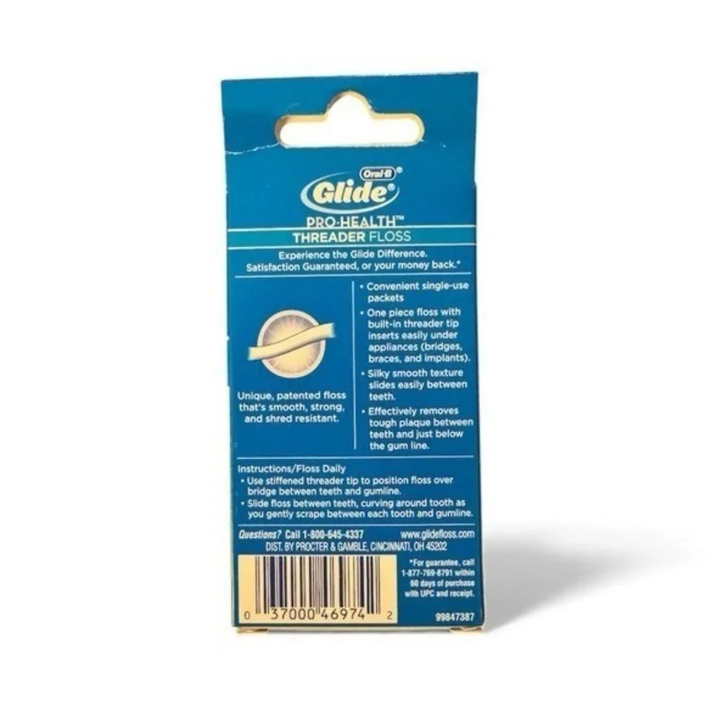 Oral-B Glide Pro-Health Threader Floss 30 Single-Use Packet Original